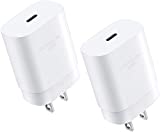 USB C Charger Block, iPhone 13 12 11 Fast Charger, PD 20W Wall Plug Power Adapter for iPhone 13/13 Pro/13 Pro Max/13 Mini, iPhone 12/12 Pro Max, iPhone 11/11 Pro Max/XR/XS/X, iPad Pro (2-Pack)