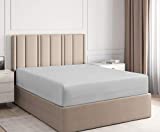 Full Fitted Sheet - Single Fitted Deep Pocket Sheet - Fits Mattress Perfectly - Soft Wrinkle Free Sheet - 1 Fitted Sheet Only – Light Grey