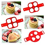 Eggs Pancake Maker Egg Rings Egg Pan Pancake Pan Pancake Mold Mold For Griddle Rings For Frying Ring Mold Silicone Crumpet Shaper For Griddle Circles Cooking Mcmuffins Fried Cooking Cooker Round