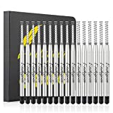 Nekigoen Parker Compatible Ballpoint Pen Refills Work for Most Brands Pens with Smooth Writing, Waterman Compatible Spring Refill Replaceable Twist Action Medium Point Refills 1.0mm Pack of 15 (Black)
