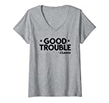 Womens Good Necessary Trouble John Lewis V-Neck T-Shirt