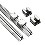 GUWANJI 2PCS Linear Rails SBR12 800mm Linear Guide Rails with 4PCS SBR12UU Slide Blocks, CNC Rail Kit, Linear Rails and Bearings Kit for Automated Machines and Equipments(SBR12-800)