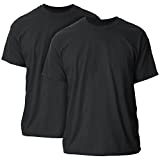 Gildan Men's Ultra Cotton T-Shirt, Style G2000, 2-Pack, Black, Medium