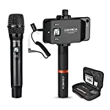 comica Wireless Smartphone Microphone System CVM-WS50(H) 6 Channels Professional Handheld Microphone for iPhone Samsung Galaxy Note BLU Moto LG Google Android Phones, Perfect for Interview Recording