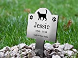 Origin Personalised Pet Cat Memorial Plaque Stake - Outdoor Garden Waterproof