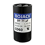 BOJACK 59-71 uf/MFD 250 VAC ±20% 50/60 Hz CD60 Round Motor Well Pump Start Capacitor