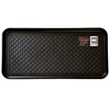 Stalwart 75-ST6012 All Weather Boot Tray-Water Resistant Plastic Utility Shoe Mat for Indoor and Outdoor Use in All Seasons (Black), Large