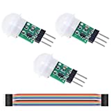 DAOKI 5Pcs PIR IR Module HC-SR501 Adjust Infrared PIR Motion Detector Module Pyroelectric for Raspberry Pi Kits with Dupont Cable