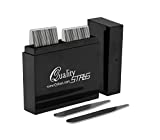 50 Collar Stays for Men's Dress Shirts - Metal Collar Stays for Men, 2 Sizes in a Divided Box (24-2.2" & 26-2.5")
