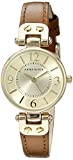 Anne Klein Women's 109442CHHY Gold-Tone Champagne Dial and Brown Leather Strap Watch