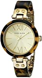 Anne Klein Women's Gold-Tone and Tortoise Brown Resin Bracelet Watch, 10/9652CHTO