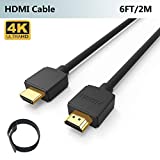 FOINNEX Hdmi Cable,Thin Hdmi Cord,6.6Ft 4K@30HZ High Speed Hdmi Compatible with TV,Laptop,Monitor,Projector,Nintendo Switch,PS3, PS4, PS4 Pro, Xbox One, Xbox 360