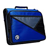 Case-it The Universal 2-inch 3-Ring Zipper Binder - Holds 13 inch Laptop - Includes Removable Sleeve - 400 Page Capacity - [Blue]