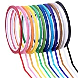 Supla 12 Colors 12 Rolls Whiteboard Gridding Tape Grid Marking Tapes 1/8"Wide x 42' Long per roll, Colored Masking Tape Adhesive Chart Tapes Artist Tape