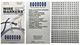 450 Piece Vinyl Adhesive Labeling Wire Marker Book 1-45 10 Each