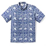 Reyn Spooner Men's Lahaina Sailor Classic Hawaiian Aloha Shirt, Navy, 2X-Large - Button Front