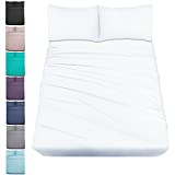 Mejoroom Bed Sheets Set,Extra Soft Luxury Full Size Sheets with 15-inch Deep Pocket,Premium Bedding Collection - Breathable Wrinkle Fade Stain Resistant Hypoallergenic - 4 Piece (Full, White)