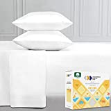 California Design Den 400-Thread-Count Full Size Bed Sheets on Amazon, Pure White - 4 Piece Set, Pure Natural 100% Cotton Sheets - Soft & Silky Sateen Weave Bedding Set
