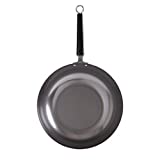 Joyce Chen 22-0050, Pro Chef Peking Pan Uncoated Carbon Steel, 12-Inch