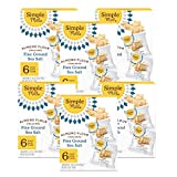 Simple Mills Almond Flour Crackers, Fine Ground Sea Salt, Gluten Free, Flax Seed, Sunflower Seeds, Corn Free, Low-Calorie Snacks, Nutrient Dense, 4.9oz, Pack of 6