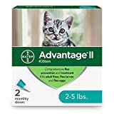 Advantage II Kitten Vet-Recommended Flea Treatment & Prevention | Cats 2-5 lbs. | 2-Month Supply