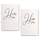 UNITED ESELL Ivory Vow Books His and Hers - Wedding Officiant Gift with 28 Pages - 5,9" x 3.9" Pocket Size Wedding Journal Keepsake - Vows Book Renewal Gifts with Time Capsule (Ivory)