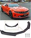 Extreme Online Store Replacement for 2019-Present Chevrolet Camaro LT LS RS SS Models | Refreshed ZL1 Style ABS Plastic Matte Black Front Bumper Lower Lip Splitter Fascia Extension