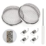 Kohree RV Flying Insect Screen, Furnace Bug Screen Stainless For Vent Cover Camper Heater Vents with Installation Tool, 2 Pack 4 Spring Hooks