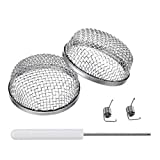 Miady RV Furnace Vent Screen - 2 Pack Flying Insect Bug Cover Camper Heater Exhaust Vents - 2.8" Stainless Steel Mesh Screens - Installation Tool Included