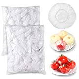 Classycoo Fresh Keeping Bags 200 PCS Food Storage Cover Reusable Plastic Sealing Bags Elastic Stretch Adjustable Bowl Lids for Preservation Fresh with Fruit Vegetable and Meat