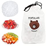 Fresh Keeping Bags 100pcs Food Covers,Reusable Elastic Food Storage Covers, Plastic Sealing Elastic Stretch Bowl Lids, Universal Kitchen Wrap Seal Caps (100pcs)