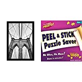 Americanflat 20x30 inch Black Poster Frame & Puzzle Presto! Peel & Stick Puzzle Saver: The Original and Still The Best Way to Preserve Your Finished Puzzle!