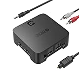 Bluetooth Transmitter Receiver, TROND Bluetooth Adapter for TV/PC, Wireless Bluetooth Transmitter for Speakers and Home Stereo, AptX Low Latency for Both TX and RX, Pair with 2 Devices Simultaneously