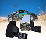 Chupacabra Offroad UTV Side Mirror Kit (2 Pack) Fits 1.6"- 2" Round Roll Cage Bar, Side UTV Mirrors w/Break Away & Adjustable Design - High Impact Shatter Proof Tempered Glass (Driver/Passenger Side)