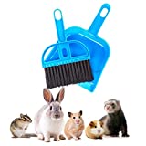 2 Brothers Wholesale Mini Broom and Dustpan Cleaner for Rabbit, Chinchilla, Hedgehog, and Hamster Used for Animal Litter (Blue)