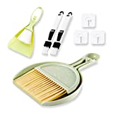 4 Pieces Mini Broom and Dustpan Set,Hangable Mini Dustpan and Brush Small Broom Dustpan Set,Bunny Cleaning Tool Set for Animal Litter.Small Dustpan and Brush Set for Guinea Pigs.