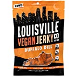 Louisville Vegan Jerky - Buffalo Dill, Vegetarian & Vegan-Friendly Jerky, 21 Grams of Non-GMO Soy Protein, 210 Calories Per Bag, Gluten-Free Ingredients (3 oz)