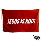The Original Jesus is King Flag - Christian Flag - 3x5 Foot Polyester Indoor Outdoor Flag - Premium Abrasion Resistant Jesus Flag