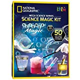 NATIONAL GEOGRAPHIC Science Magic Kit - Perform 20 Unique Experiments as Magic Tricks, Includes Magic Wand and Over 50 Pieces, Great Learning Science Kit for Boys and Girls