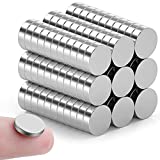 FINDMAG 100 PCS 10 x 2 mm Fridge Magnets, Multi-Use Premium Brushed Nickel Refrigerator Magnets, Magnets for Whiteboard, Small Magnets, Round Magnets, Mini Magnets, Neodymium Magnet, DIY Magnets