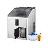 IKER 【2021 New Version】 Countertop Ice Maker, 2 in 1 Ice Maker & Shaver Machine-33lbs/24H, 12 Bullet Ice Cubes in 10 Mins, Compact Portable Nugget Ice Maker with Crusher for Home/Kitchen/Office/Bar