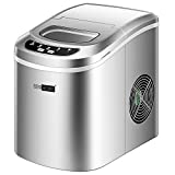 VIVOHOME Electric Portable Compact Countertop Automatic Ice Cube Maker Machine 26lbs/day Silver