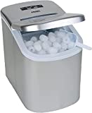 Prime Home Direct Ice Makers Countertop - Ice Maker Machine for Counter top Makes Ice Cubes in 8 Minutes, 26 Lbs of Ice in 24 Hrs - Ice Machine includes Scoop and Basket - Portable Ice Maker - Silver