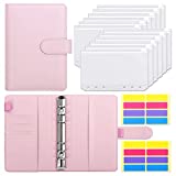 SKYDUE Budget Binder with Cash Envelopes for Budgeting, 12pcs Waterproof Cash Budget Envelopes System with Label Stickers