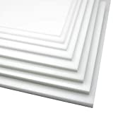 BuyPlastic Natural White HDPE Plastic Sheet 1/4" x 12" x 24", High Density Polyethylene Board