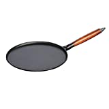 Staub Cast Iron 11-inch Crepe Pan with Spreader & Spatula - Matte Black, Made in France