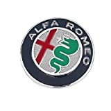 QHCP Aluminium Alloy Car Steering Wheel Badge Emblem 3D Sticker For Alfa Romeo Giulia Stelvio Car Styling Accessories