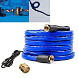 H&G lifestyles 25ft Heated Water Hose for Rv 1/2" Inner Diameter Withstand Down to -40F Blue