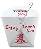 Pack of 25 Chinese Take Out Boxes Pagoda 16 oz/Pint Size Party Favor and Food Pail (25)