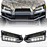 Ranger LED Headlight Assembly, SAUTVS LED Head light Front Lamp with DRL Halo Kit for Polaris Ranger 570 Mid-Size/Diesel/Crew 900 / Crew 570